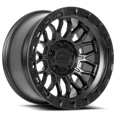 Lock Off-Road - Lock Off-Road LC08 Combat 20x9 5x5.0 0mm Matte Black/Black COMBAT-2957MB