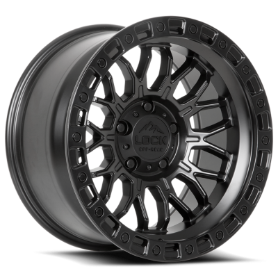 Lock Off-Road - Lock Off-Road LC08 Combat 17x9 5x5.0 1mm Matte Black/Black COMBAT-7957MB