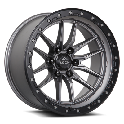 Lock Off-Road - Lock Off-Road KRAWLER-179063MGMBR LC06 Krawler 17x9 6x135 1mm Matte Gray/Black