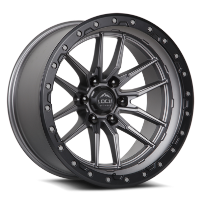 Lock Off-Road - Lock Off-Road Wheel KRAWLER-2169MGMBR KRAWLER 20X10 6x5.5 -18mm Gray