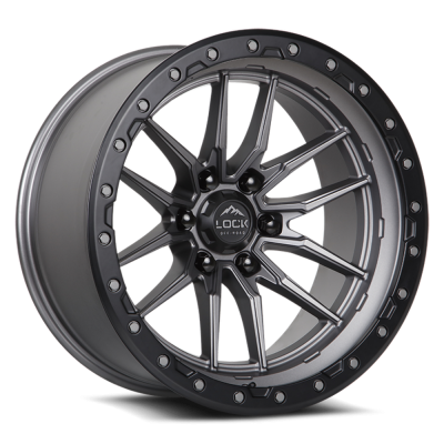 Lock Off-Road - Lock Off-Road KRAWLER-2969MGMBR LC06 Krawler 20x9 6x5.5 0mm Matte Gray/Black