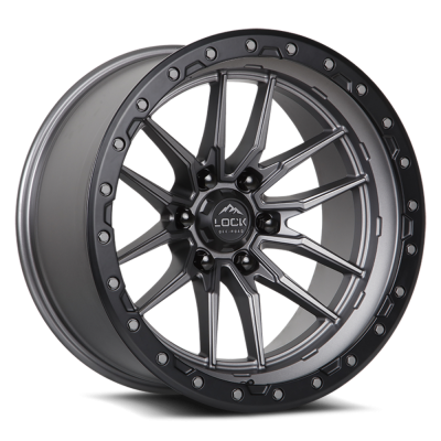 Lock Off-Road - Lock Off-Road Wheel KRAWLER-8957MGMBR1 Krawler 18X9 5x5.0 1mm Gray