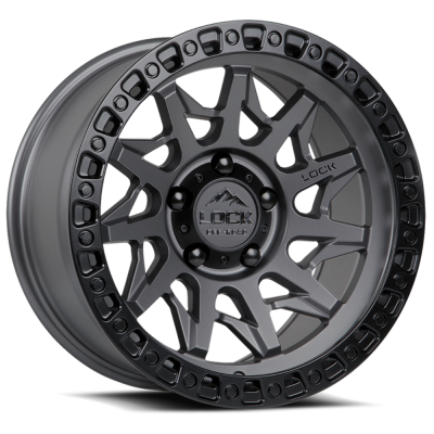Lock Off-Road - Lock Off-Road LUNATIC-7957MGMBR LC01 Lunatic 17x9 5x5.0 12mm Matte Gray/Black