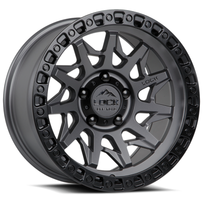 Lock Off-Road - Lock Off-Road LUNATIC-8957MGMBR1 LC01 Lunatic 18x9 5x5.0 1mm Matte Gray/Black