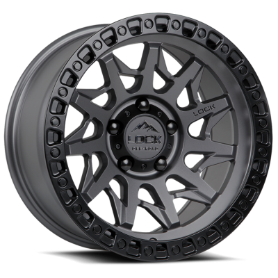 Lock Off-Road - Lock Off-Road LUNATIC-8969MGMBR1 LC01 Lunatic 18x9 6x5.5 1mm Matte Gray/Black