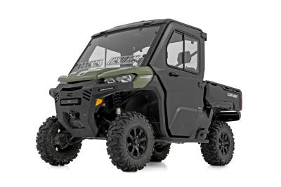 Rough Country Suspension Systems - Rough Country 97100 UTV Front Side Doors 2-Seat Black for Defender HD5/7/8/9/10