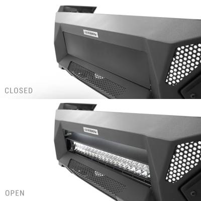 Go Rhino - Go Rhino 341861T Element Front Bumper w/Power Actuated Hide-Away Light Bar Mount