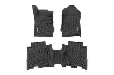 Rough Country Suspension Systems - Rough Country Front/Rear Floor Liners Black 21-25 Bronco 4DR FF-51602