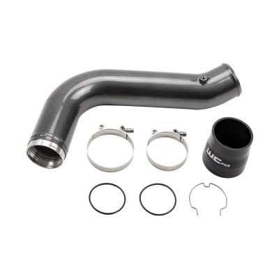 Wehrli Custom Fabrication - Wehrli WCF100530-GB Passenger 3.5" Intercooler Pipe for 17-19 Duramax L5P Black