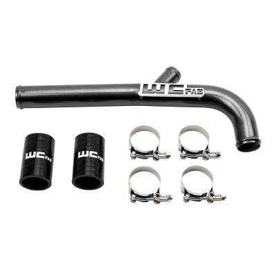 Wehrli Custom Fabrication - Wehrli WCF100867-GB BLK Upper Coolant Pipe for 13-15 6.7L Cummins Dual Radiator