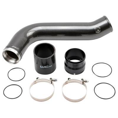 Wehrli Custom Fabrication - Wehrli WCF100381-GB Black Passenger 3.5" Intercooler Pipe for 20-25 Duramax L5P