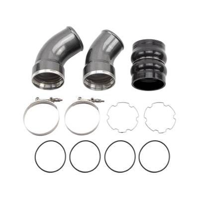 Wehrli Custom Fabrication - Wehrli WCF100367-GB Passenger 3.5" Intercooler Pipe for 06-10 Duramax LBZ/LMM G