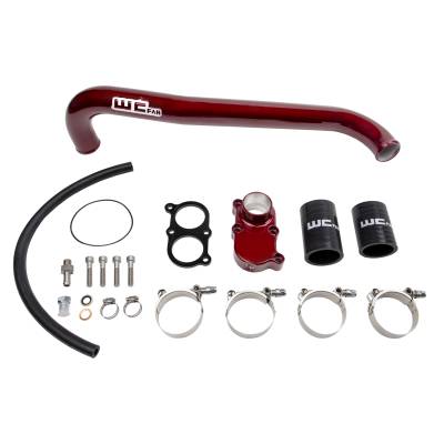 Wehrli Custom Fabrication - Wehrli WCF100405-GB Thermostat Housing Kit for 01-05 Duramax Gloss Black