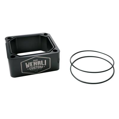 Wehrli Custom Fabrication - Wehrli WCF100338-BLKANO Intake Billet Spacer Kit for 98.5-07 Cummins 5.9L Black