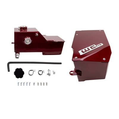 Wehrli Custom Fabrication - Wehrli WCF100203-RED Coolant Tank & Battery Box for 17-25 6.7L Power Stroke