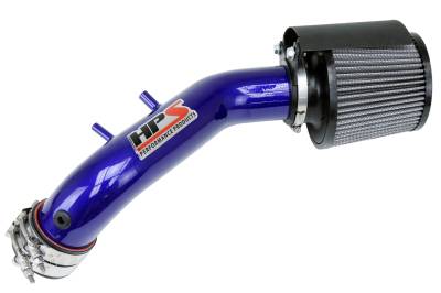HPS Performance - HPS 827-122BL Blue Air Intake w/Heat Shield for 04-08 Acura TSX & Honda Accord