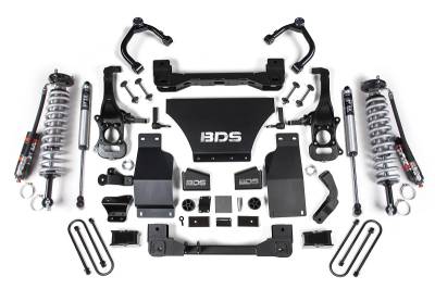 BDS Suspension - BDS Suspension BDS1851PSS 4" Lift V8 Gas 3" Rear Block FOX 2.5 for 25 Chevy 1500