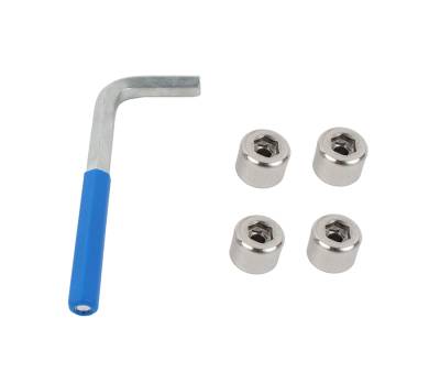 Kentrol - Kentrol 30711 Polished OEM Anti-Theft Door Nuts for 97-06 Jeep Wrangler TJ