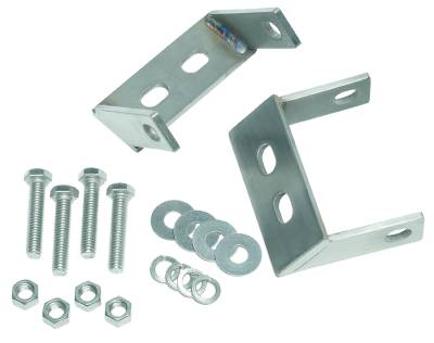 Kentrol - Kentrol 30508 Polished Rear Bumper Brackets Pair for 45-86 Jeep CJ