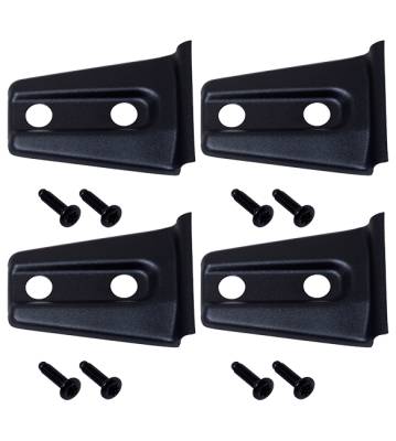 Kentrol - Kentrol 80020 Black Door Hinge Overlays 4Pc for 07-18 Jeep Wrangler JK 2DR