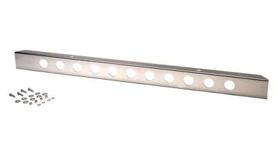 Kentrol - Kentrol 30429WH Polished 54" Front Bumper w/Holes for 45-86 Jeep CJ