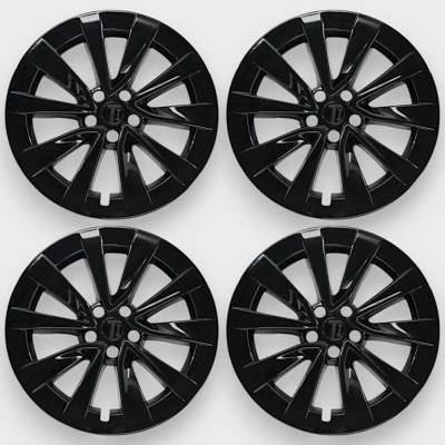 Trim Illusion - Trim Illusion WSK821-19BLK 19" Wheel Covers Black for 17-23 Tesla Model 3
