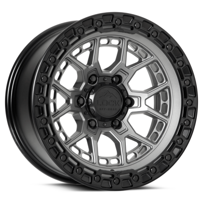 Lock Off-Road - Lock Off-Road COMMANDO-2186MGMBR Commando 20X10 8x6.5 -18mm Matte Gray w/Black
