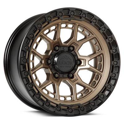 Lock Off-Road - Lock Off-Road COMMANDO-2957MRMBR Commando 20X9 5x5.0 0mm Bronze w/Black Ring