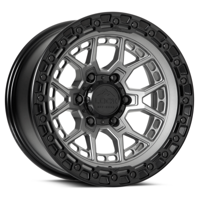 Lock Off-Road - Lock Off-Road COMMANDO-2969MGMBR Commando 20x9 6x5.5 0mm Matte Gray w/Black