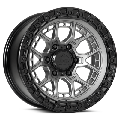 Lock Off-Road - Lock Off-Road LC12 Commando 17x9 6x5.5 0mm Matte Gray/Black COMMANDO-7969MGMBR