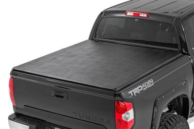 Rough Country Suspension Systems - Rough Country 41714551A Soft Tri-Fold Tonneau Cover for 07-21 Toyota Tundra 5.5'