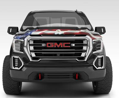 Husky Liners - Husky Liners 2818947 Eagle American Flag Bug Shield Hood Protector