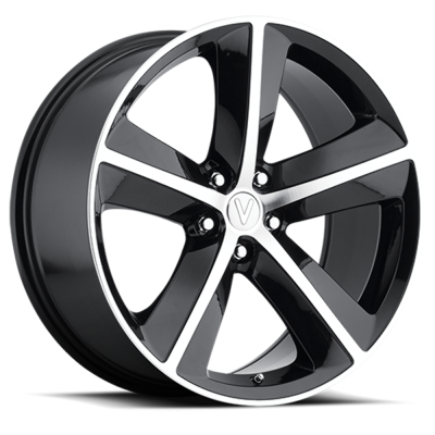 Voxx - Voxx Challenger 20x9 5x115 20mm Gloss Black/Machined CHL 290-5115-20 GBF