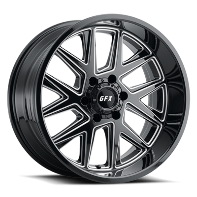 Voxx - Voxx TM6 210-6139N24 GBM G-FX TM6 20x10 6x5.5 -24mm Gloss Black/Milled