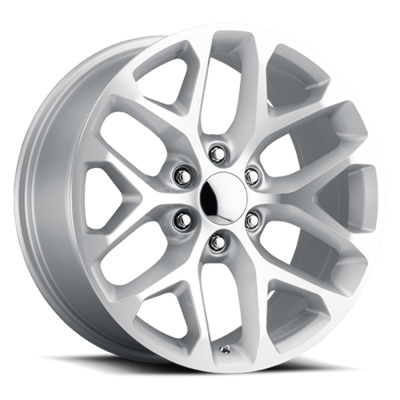 Voxx - Voxx SFO 229-6139-24 SMF Snowflake 22x9 6x5.5 24mm Silver/Machined