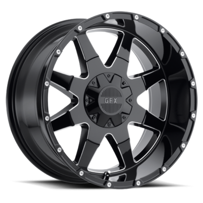 Voxx - Voxx T12 290-6009-00 GBM G-FX TR12 20x9 6x5.5/135 0mm Gloss Black/Milled