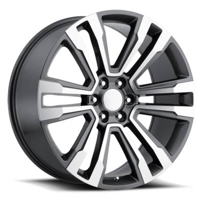 Voxx - Voxx Denali 22x9 6x5.5 31mm Gunmetal/Machined DN2 229-6139-31 GMF
