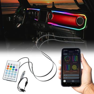 Oracle Lighting - Oracle 4236-332 Dynamic Colorshift LED Dash Board Kit for 18-23 Jeep JL & JT