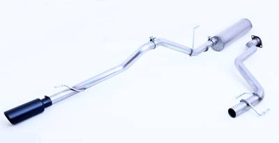 Gibson Performance Exhaust - Gibson Performance 618821B Black Elite Cat-Back Single Exhaust System Stainless