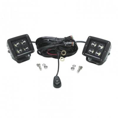 Southern Truck - Southern Truck 79916K Black Series 3" Square Cube LED Lights w/Harness Pair