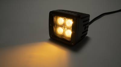 Southern Truck - Southern Truck 77911 Chrome Series 2" Sq Cube Led Light w/Harness Amber/White