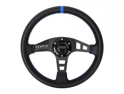 PRP - PRP SRG161 Flat Leather Steering Wheel 13" Diameter Blue