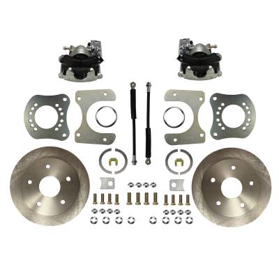 Leed Brakes - Leed Brakes RC0018 Rear Disc Brake Kit w/Plain Rotors & Zinc Plated Calipers