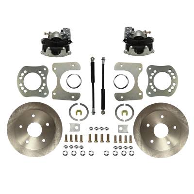 Leed Brakes - Leed Brakes RC0019 Rear Disc Brake Kit w/Plain Rotors & Zinc Plated Calipers