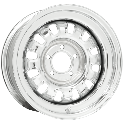 Wheel Vintiques - Wheel Vintiques 53-5712044A BS Chrome 5x4.5 4.25" for Ford GT Rallye 15x7
