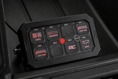 Rough Country Suspension Systems - Rough Country 70975 MLC 8-Gang Multifunction Bluetooth Switch Panel RGB