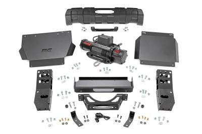 Rough Country Suspension Systems - Rough Country 10815 Front Hidden Winch Mount Kit w/Winch for 24-26 Tacoma 4WD