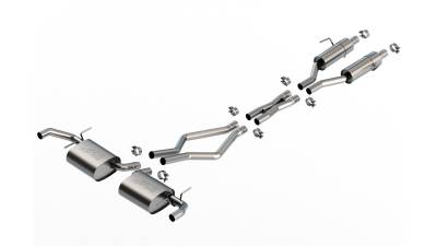 Borla - Borla 140955 S-Type Cat-Back Exhaust Single Right Rear Exit 22-25 Cherokee 3.6L