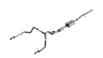 Borla - Borla 141003 S-Type Cat-Back Exhaust Single Split Rear Exit 24-26 Silv/Sra 1500