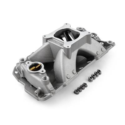 Speedmaster - Speedmaster 1-147-013 HiRise Intake Manifold Satin for 57-95 Chevy SBC